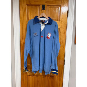 Canterbury Rugby Hong Kong Sevens Long Sleeve Polo Shirt Blue XL
